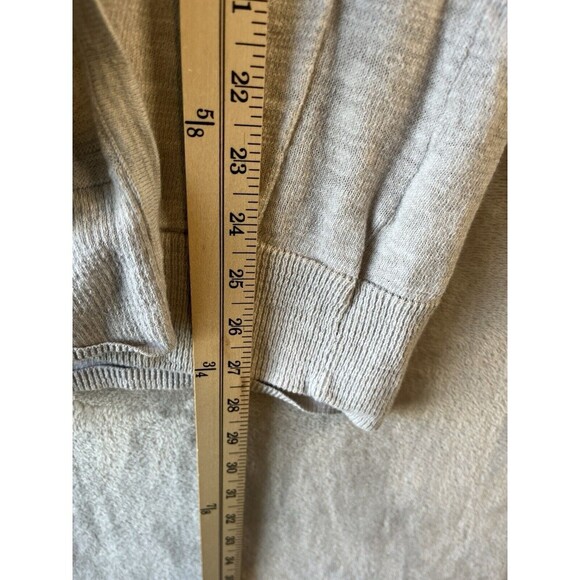 Madewell Cardigan Sweater Women's S Open Front Gray Pockets Lightweight Cotton - Picture 6 of 6